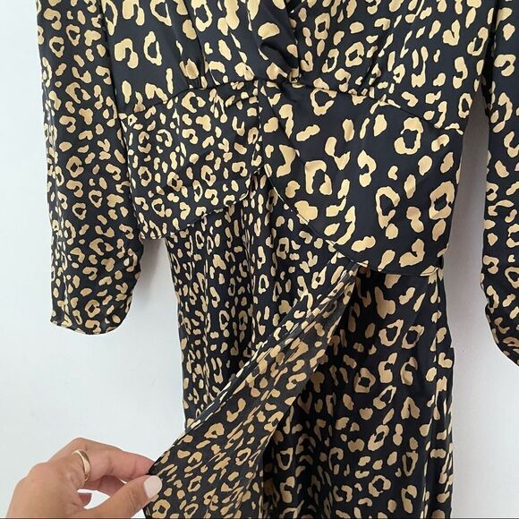 Rixo Lilly Leopard Print Silk Mini Dress - Picture 7 of 11